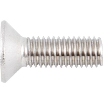 M8 Hex Socket Countersunk Screw, A2 Stainless, Material Grade 70, 25mm, DIN 7991