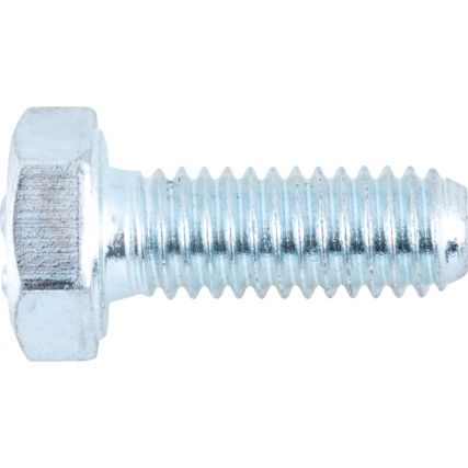 Hex Head Set Screw, M6x16, Steel, BZP-Bright Zinc Plated