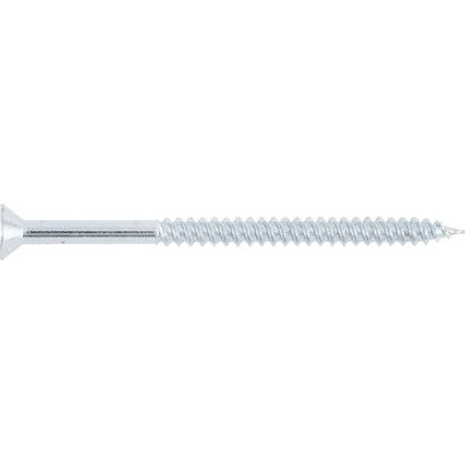 10x3" SILVER-TT POZI CSKWOODSCREW BZP (100)