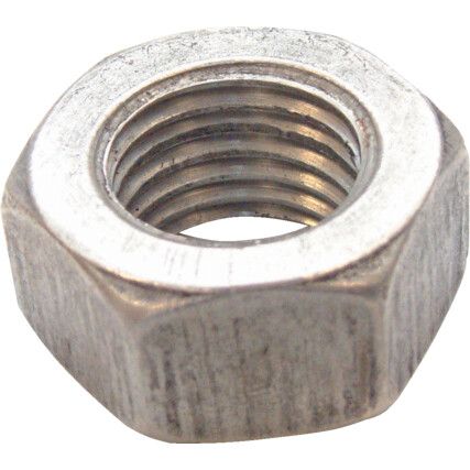 3/16BSW Steel Hex Nut, Bright Zinc Plated