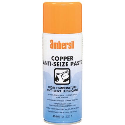 Copper Anti-Seize Paste, Aerosol, 400ml