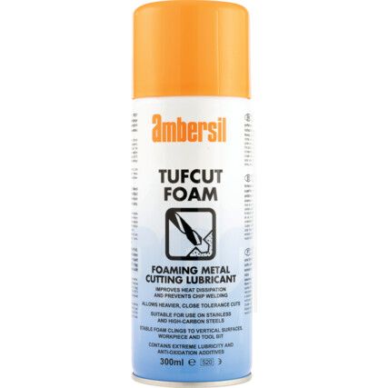 Tufcut, Metal Cutting Lubricant, Aerosol, 300ml, Foam