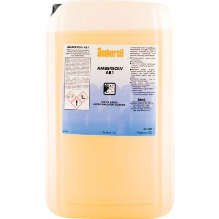 Ambersolv AB1, Cleaner, Water Based, Drum, 25ltr