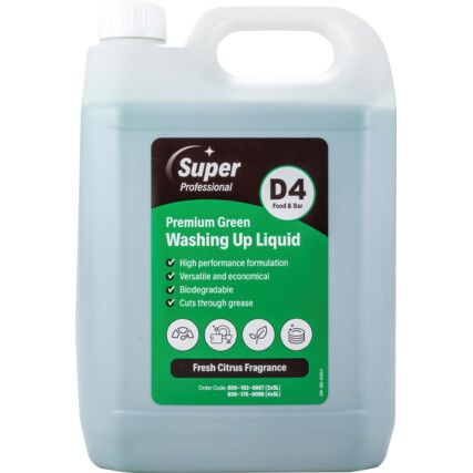 D4, Washing Up Liquid, 5L, Citrus