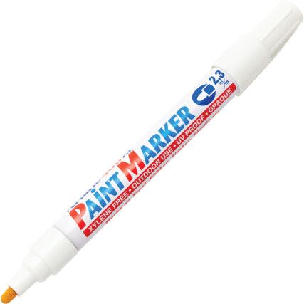 400XF, Paint Marker, White, Permanent, Bullet Tip, 12 Pack