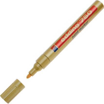 750, Paint Marker, Gold, Permanent, Bullet Tip, Single