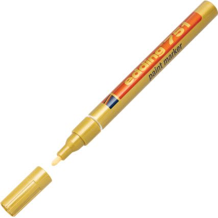 751, Paint Marker, Gold, Permanent, Bullet Tip, Single