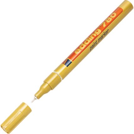 780, Paint Marker, Gold, Fine, Permanent, Bullet Tip, Single