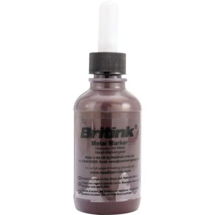 Britink, Metal Marker, Brown, Permanent, Ballpoint Tip, Single