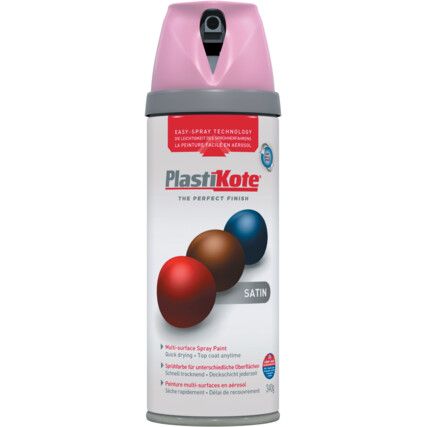 22107 Twist & Spray Satin Cameo Pink Aerosol Paint - 400ml