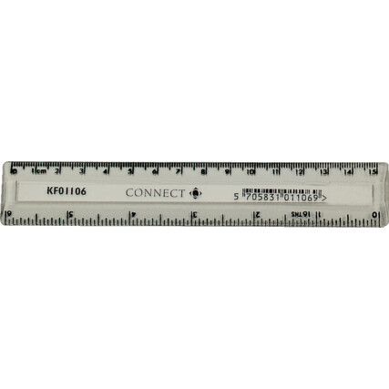 6" PLASTIC CLEAR RULER