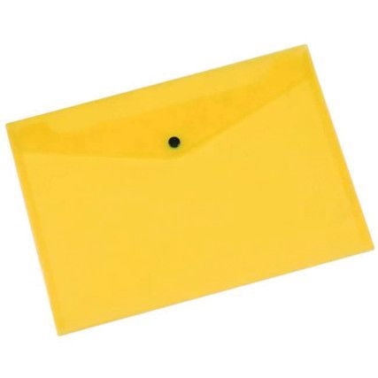 Q CONNECT DOCUMENT FOLDER PLASTIC YELLOW