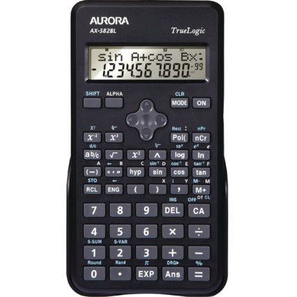 AX582BL 2-LINE SCIENTIFIC CALCULATOR BLK