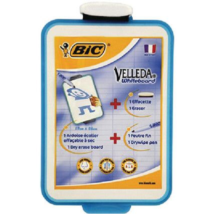 841360 VELLEDA DRY WIPE BOARD 190x260mm BLE