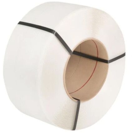 TT50W WHITE 12mmX1300M WHITE POLYPROPYLENE STRAPPING