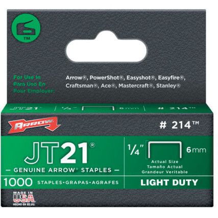 214 STAPLES (BX-1000) 1/4" (6mm)