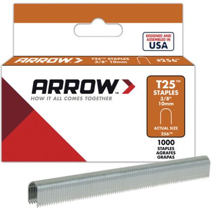 256 T25 3/8" (10mm) STAPLES (BOX-1000)