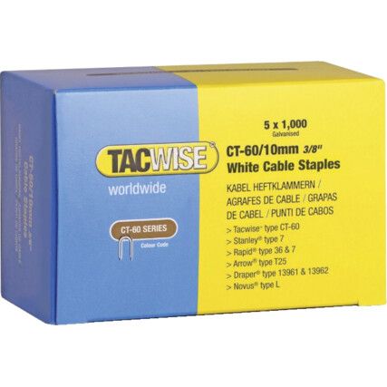 CT60/12mm DP Galvanised Staples - (Box of 5000)