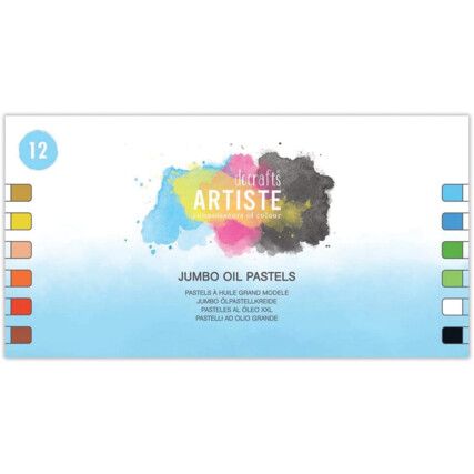 EDU013 JUMBO OIL PASTELS ASSORTED Pack of 24