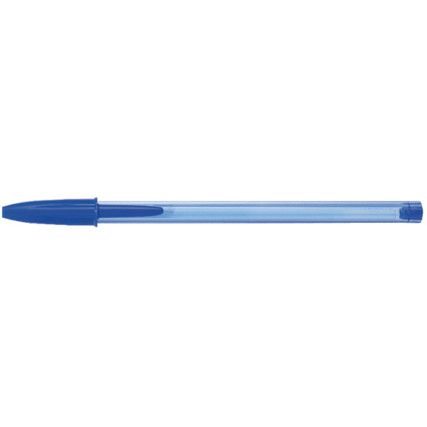 Cristal Soft Series, Ballpoint Pen, Blue, Medium Tip Size, 0.45mm Line Width, Pack of 50