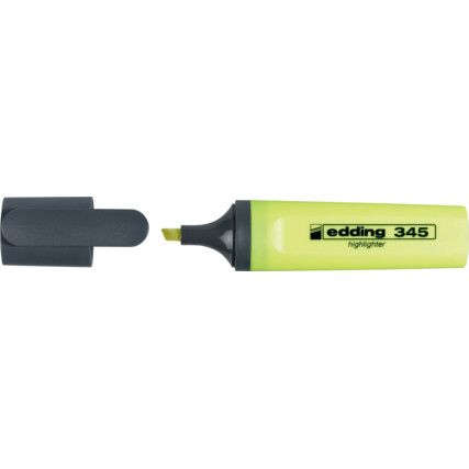 345 , Highlighter , Yellow , 2.0 - 5.0mm , Chisel , 10 Pack