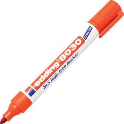 8030, NLS High-Tech Marker Pen, Red, Medium, Bullet, Non-Retractable, 1 Pack