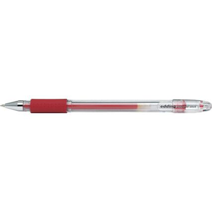 2185, Gel Pen, Red, Non-Retractable, Fine, 0.5mm Line Width, Non-Refillable, 10 Pack