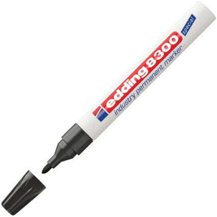 8300, Permanent Marker Pen, Black, Medium, Bullet, Non-Retractable, 10 Pack