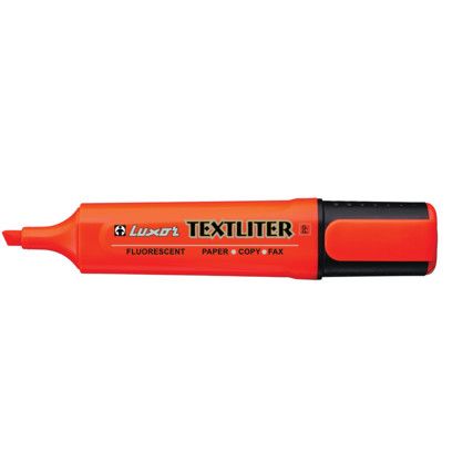 Textliter, Highlighter, Orange, 1.0-4.5mm, Chisel Tip, 10 Pack