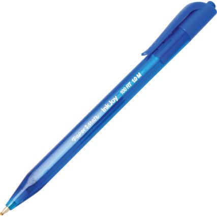 Inkjoy 100, Ballpoint Pen, Blue, Retractable, Medium, 1mm Line Width, Non-Refillable, 20 Pack