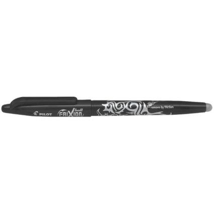 Frixion Ball Series, Rollerball Pen, Black, Medium Tip Size, 0.7mm Line Width, Pack of 12