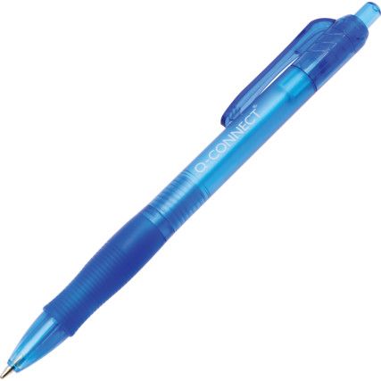 Ballpoint Pen, Blue, Medium Tip Size, 1mm Line Width, Pack of 10