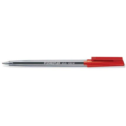 430 Series, Ballpoint Pen, Red, Medium Tip Size, 1mm Line Width, Pack of 10