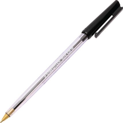 430, Ballpoint Pen, Black, Non-Retractable, Medium, 1mm Line Width, Non-Refillable, 50 Pack