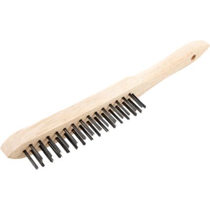 2-ROW WIRE SCRATCH BRUSH - PLAIN BACK