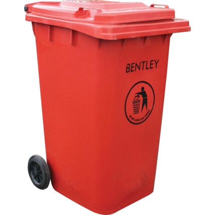 Red Wheelie Bin - 240 Litre