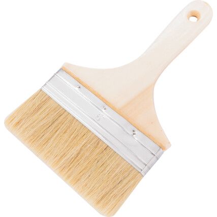 6in., Block, Natural Bristle, Angle Brush, Handle Wood