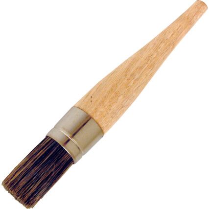 7/32in., Round, Natural Bristle, Sash Brush, Handle Wood