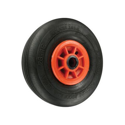 MICROCELLULAR TYRE POLY CTR 260mm-25mmB WHEEL R/BRG