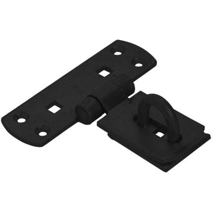 150mm HEAVY DUTY VERTICAL HASP & STAPLE BLACK