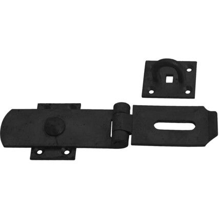 200mm SWIVEL HASP & STAPLE BLACK