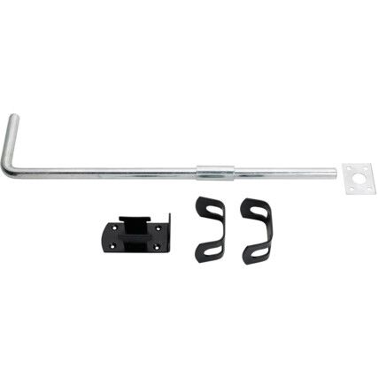 18" ROUND GARAGE DOOR BOLT BLACK