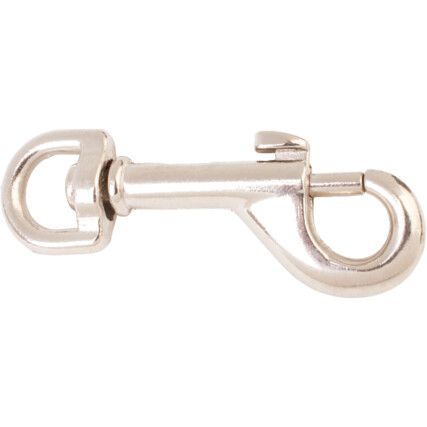 76mm x 19mm SWIVEL HARNESS SNAP HOOK - NICKEL PLATE