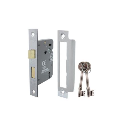 No.5010 3 Lever Nickel Plated Sashlock - 63mm