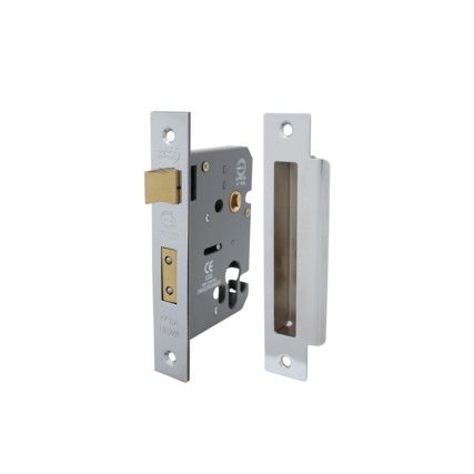 No.5013 Nickel Plated Cylinder Mortice Sashlock - 63mm