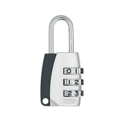 Combination Padlock, Zinc, Silver, 26mm Width, Weatherproof