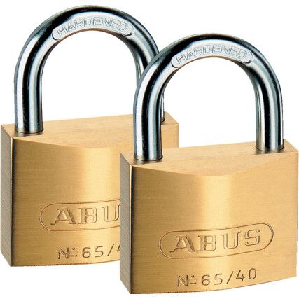 Keyed Padlock, Keyed Alike, Brass, Bronze, 40mm Width, Weatherproof