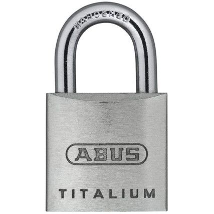 Keyed Padlock, Keyed Different, Aluminium, Silver, 20mm Width, Weatherproof