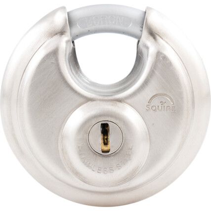 Keyed Padlock, Keyed Different, Steel, Silver, 70mm Width, Weatherproof