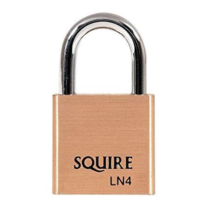 Keyed Padlock, Keyed Different, Brass, Gold, 42mm Width, Weatherproof